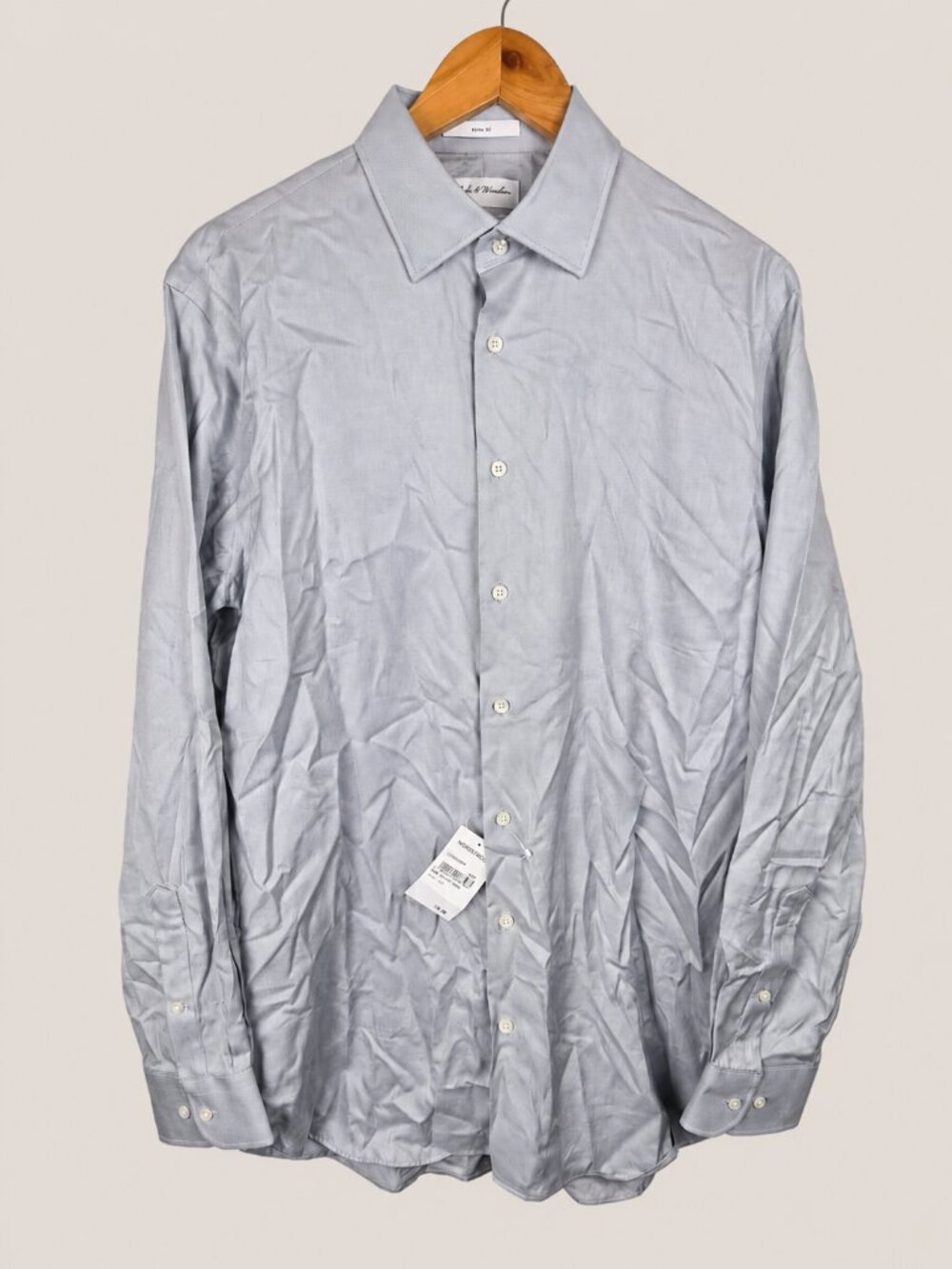 NWT John W Nordstrom Egyptian Cotton Trim Fit Dress Shirt 15.5 34/35